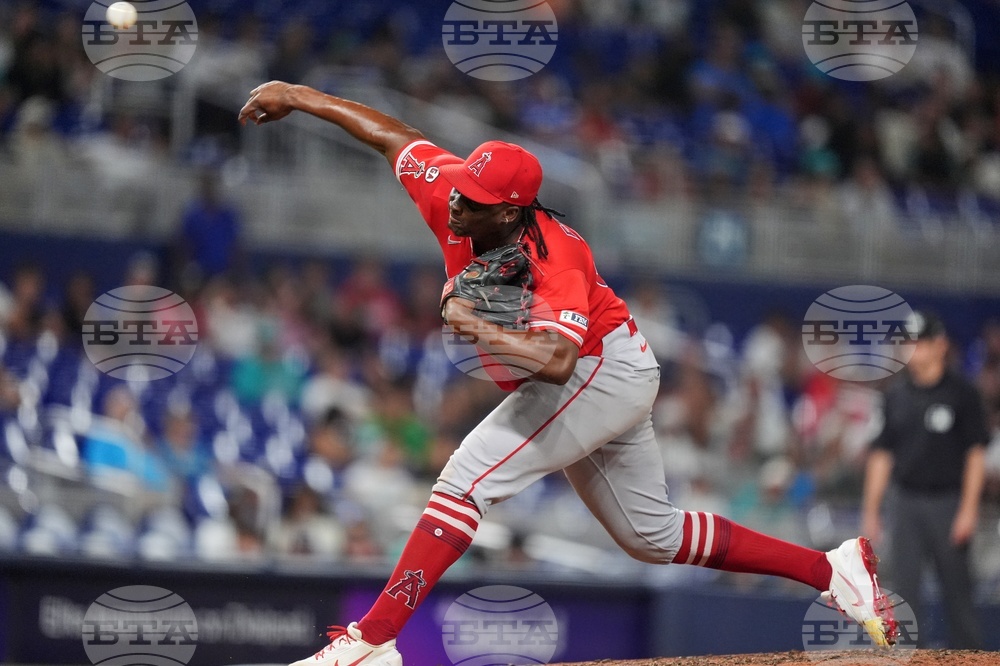 Angels Marlins Baseball