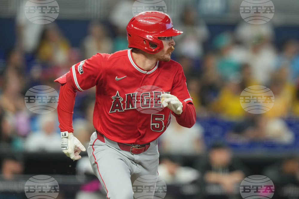 Angels Marlins Baseball