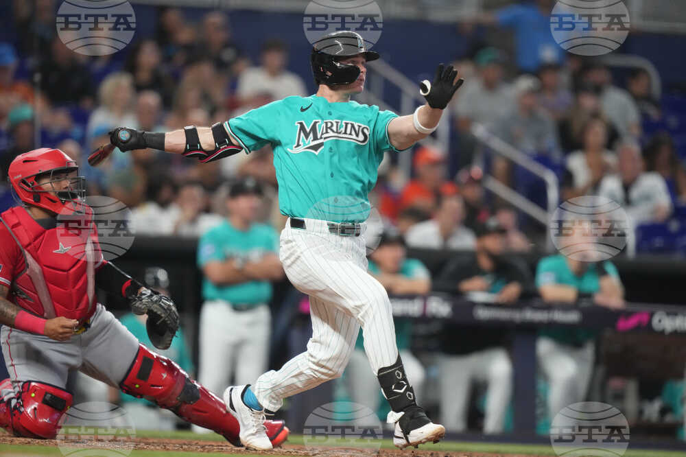 Angels Marlins Baseball