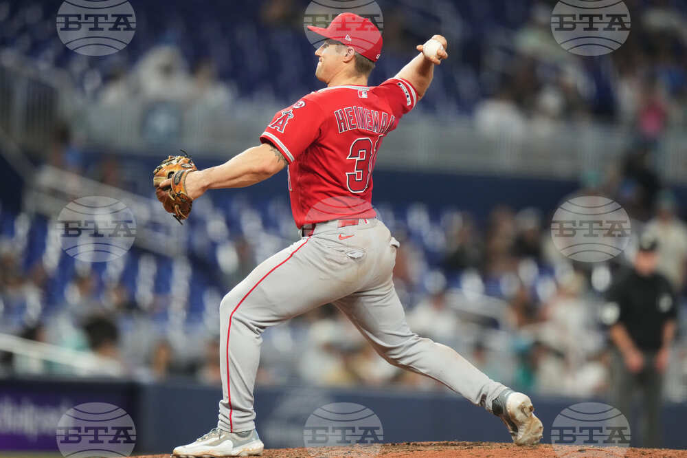 Angels Marlins Baseball