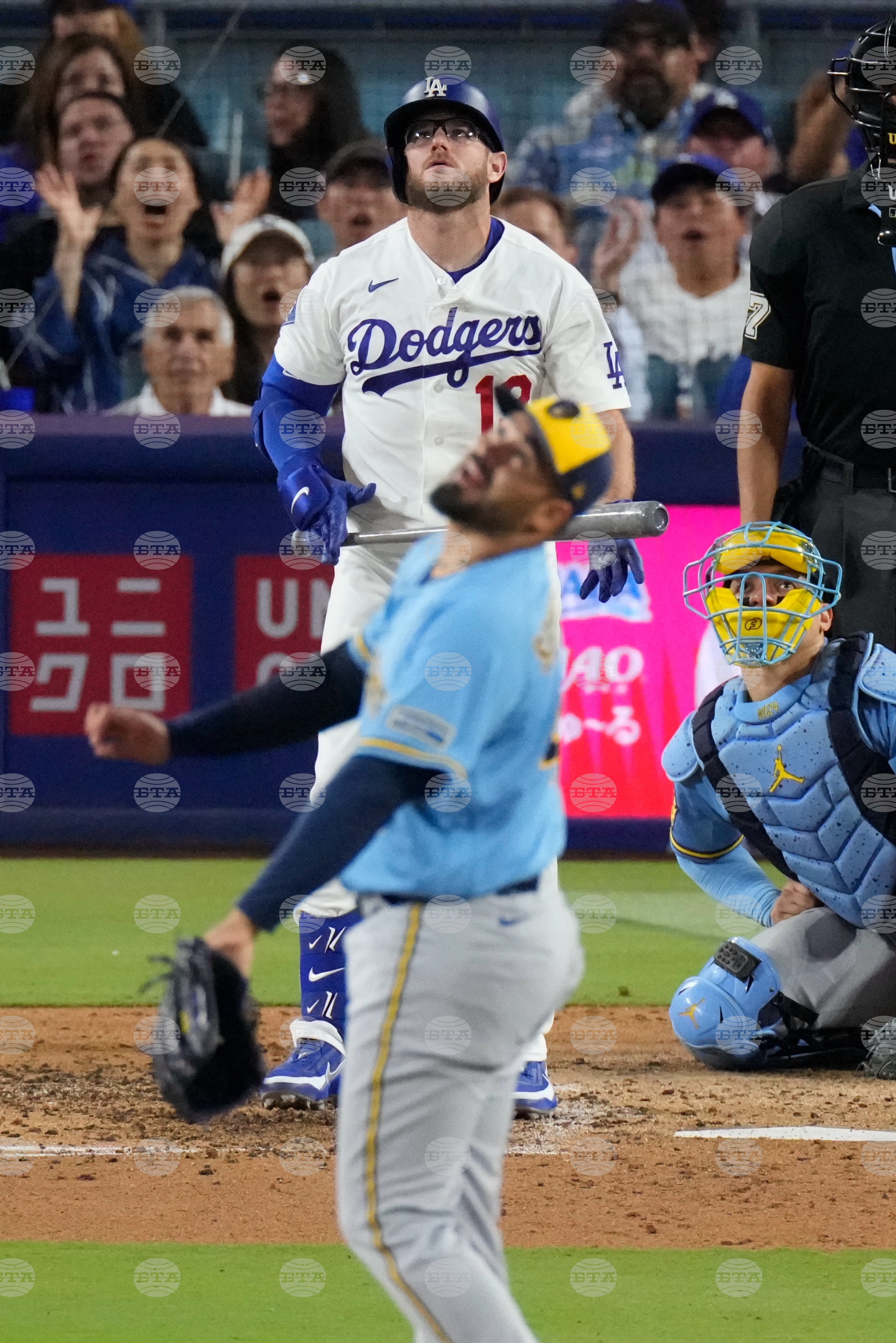 APTOPIX Brewers Dodgers Baseball