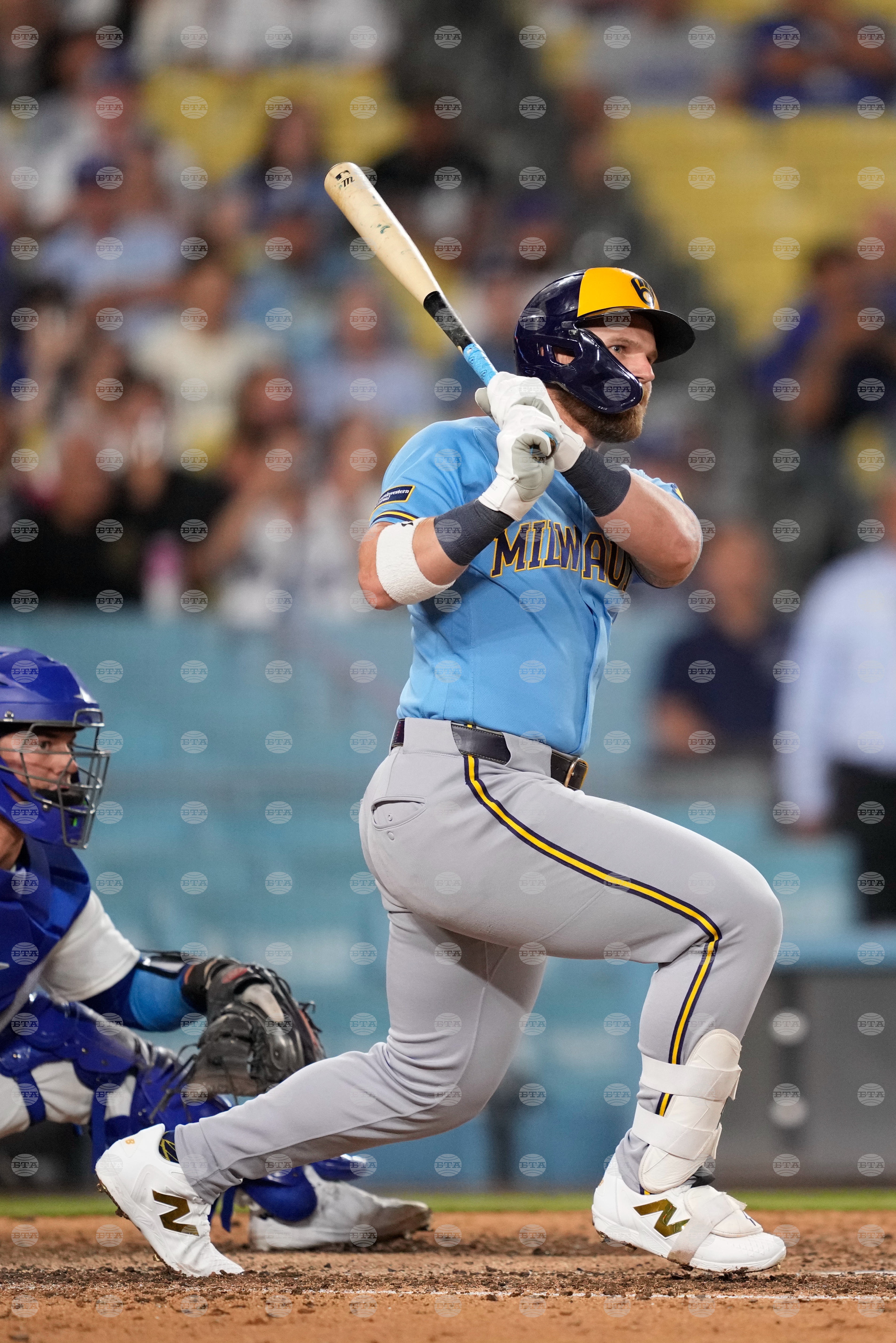 Brewers Dodgers Baseball