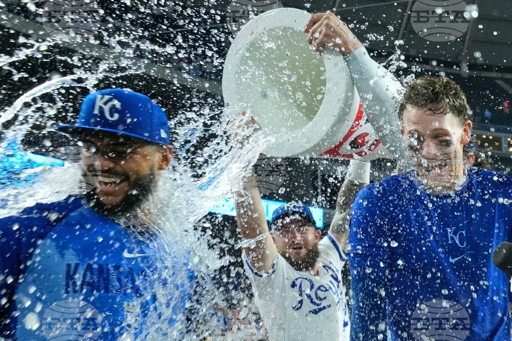 APTOPIX Athletics Royals Baseball