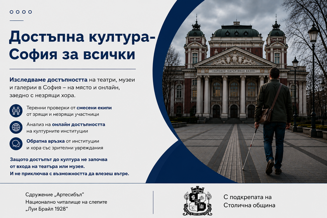 New Project Examines Accessibility of Sofia’s Cultural Institutions for People With Visual Impairments