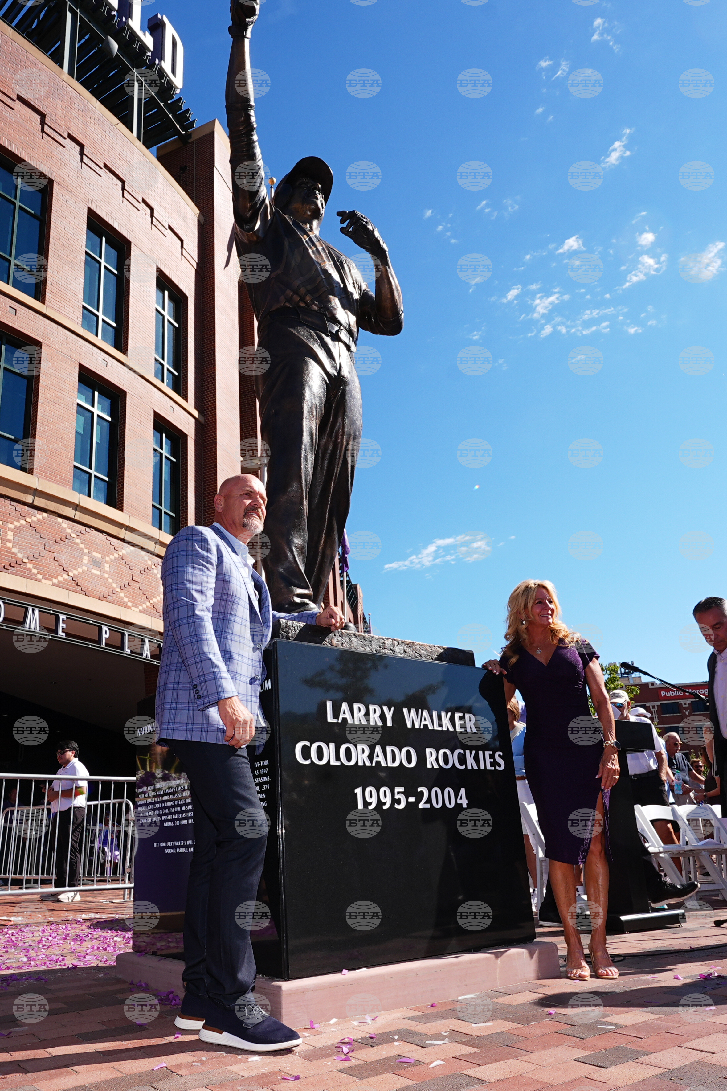 Rockies Walker Statue Baseball