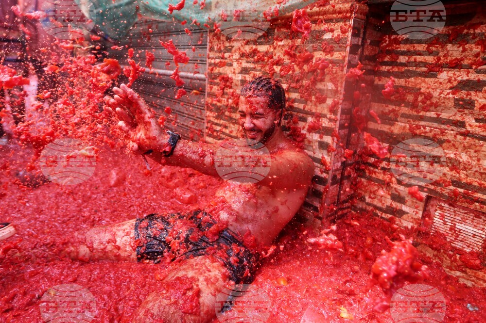 APTOPIX Spain Tomatina