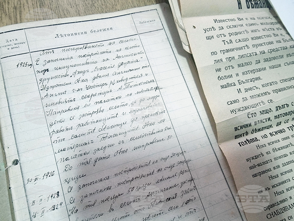 Ямбол - Държавен архив - село Атолово, построено за бежанци от семейството на английски благородник