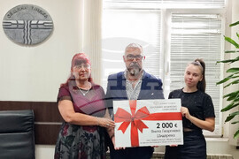 Община Тунджа - връчване на финансово подпомагане