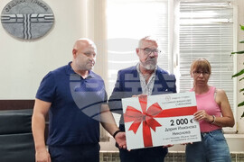 Община Тунджа - връчване на финансово подпомагане