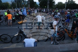 Орлов мост - велосипедисти - протест