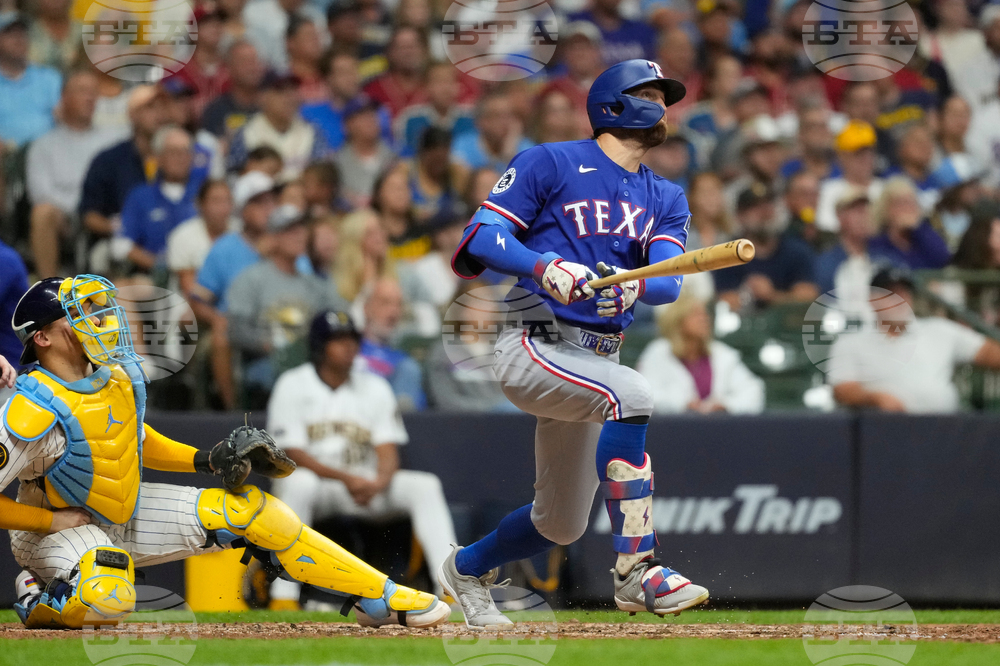 Rangers Brewers Baseball
