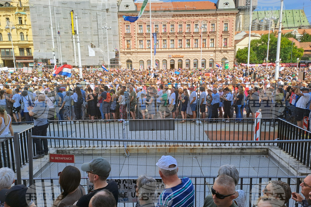 Хърватия - Загреб - протест