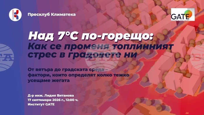 Изследване на топлинния стрес в 10 български града ще бъде представено в София