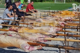 Село Паталеница - Гергьовден - празник - печени агнета