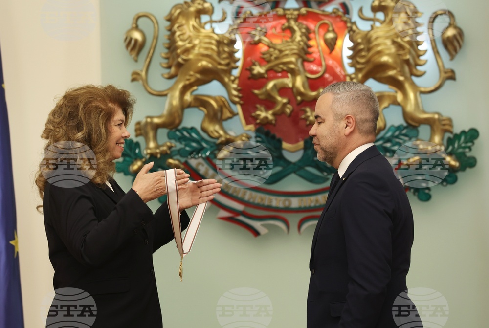 President Iotova Awards State Honour to Cypriot Ambassador