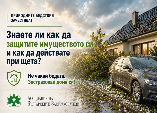 АБЗ: Природните бедствия зачестяват: как да защитим имуществото си и как да действаме при щета