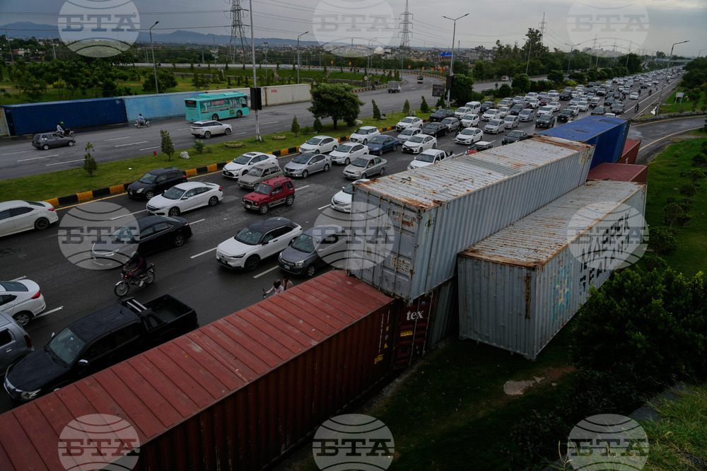 Pakistan Protests Containers