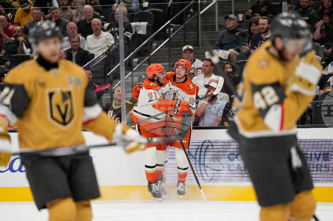 APTOPIX Ducks Golden Knights Hockey