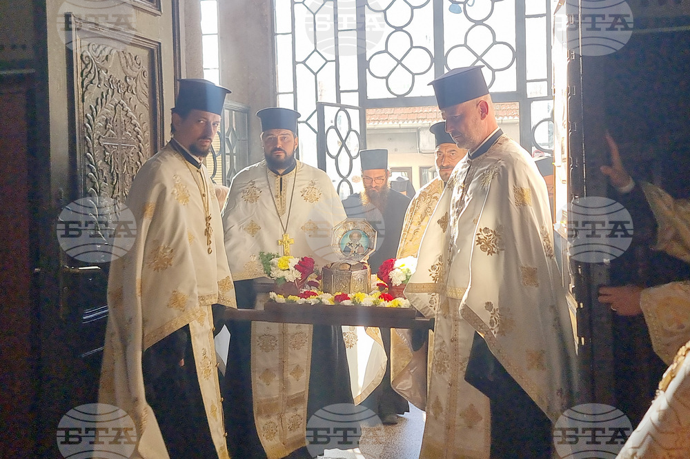 Стара Загора - Честната глава на св. Климент Охридски - посрещане