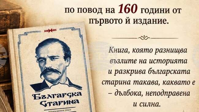Книгата „Българска старина“ от Георги С. Раковски ще бъде представена в Ловеч по повод 160 години от първото ѝ издание