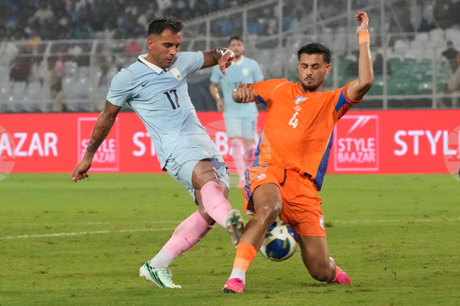CORRECTION India Uruguay Soccer