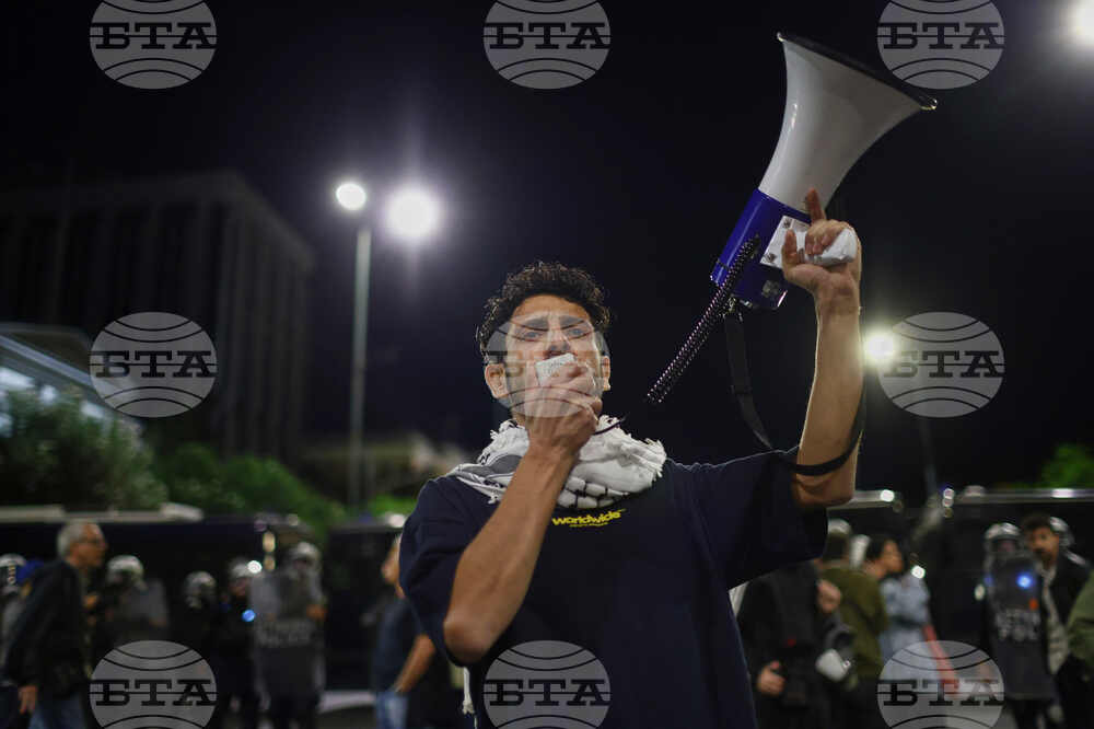 APTOPIX Greece US Rubio Protest