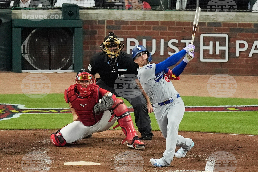 APTOPIX NLDS Dodgers Braves Baseball
