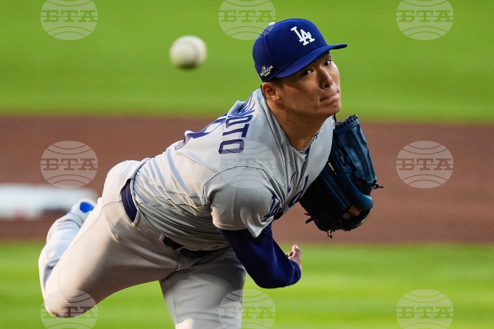 APTOPIX NLDS Dodgers Braves Baseball