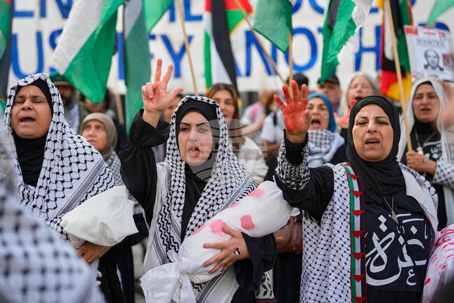 Germany Mideast War Anniversary Protest