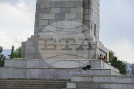 Паметник на Съветската армия - плоча - възстановена