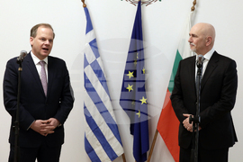 Николай Събев – Константинос Караманлис – брифинг