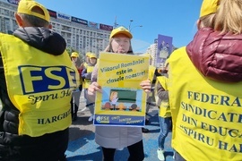 Румъния - протест - синдикати