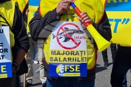Румъния - протест - синдикати