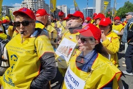 Румъния - протест - синдикати