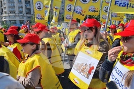 Румъния - протест - синдикати
