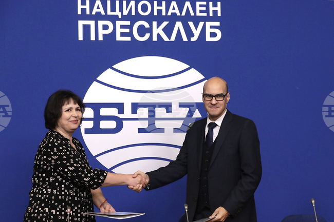 Национален пресклуб на БТА София - договор за партньорство - подписване