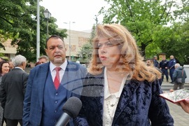 Пазарджик - церемония за тържественото връчване на знамето на XVIII ученически гвардейски отряд