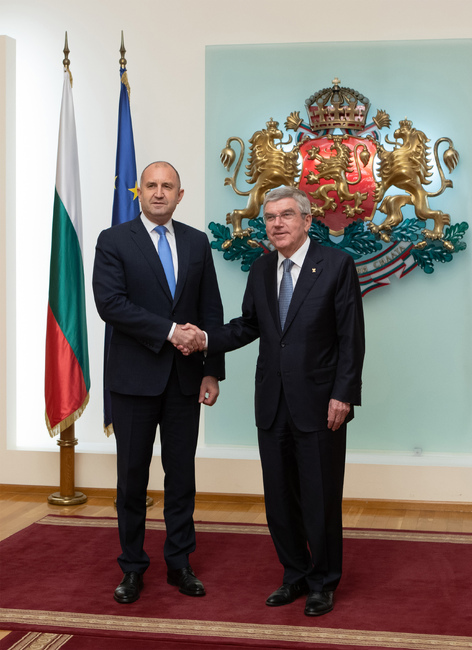 Румен Радев - Томас Бах - среща 