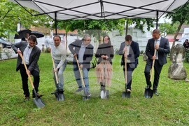 Село Кунино - Професионална гимназия по каменообработване - първа копка