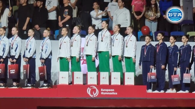 Два златни медала за ансамбъла на България за девойки на финалите на отделните уреди в Баку