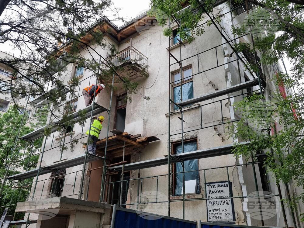 Къща на Райна Княгиня - строителни дейности