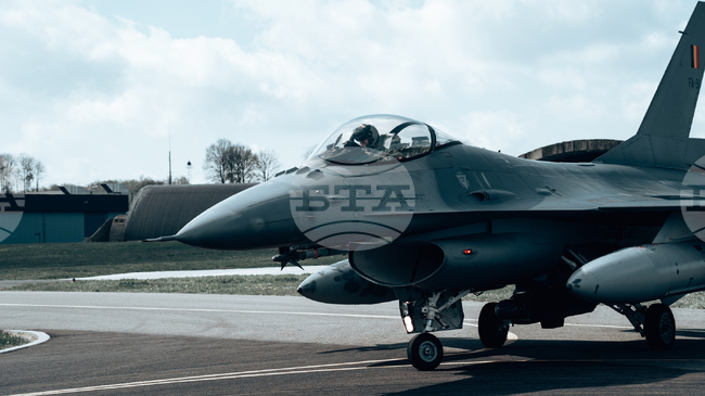 Bulgarian F-16 Fighter Jets Perform Training Flights at Vasil Levski Airport