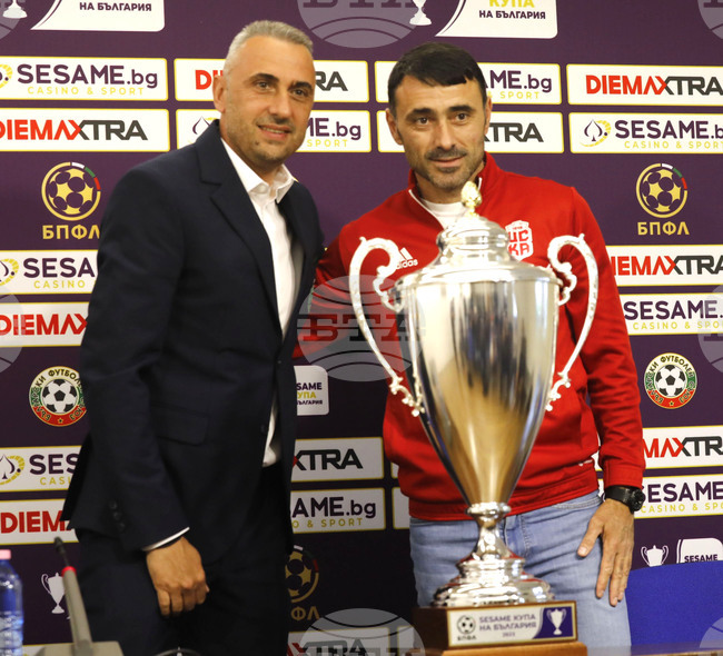 Футбол - Лудогорец - ЦСКА 1948 - треньори - пресконференция