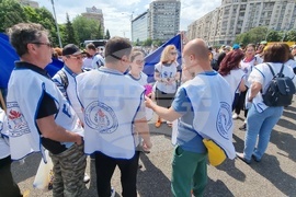 Румъния - протест - учители