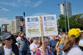 Румъния - протест - учители