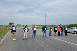 Ямбол - протест срещу войната по пътищата