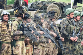 Ново село - Румен Радев - почетен строй