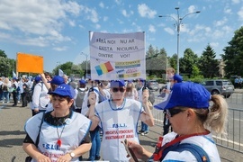 Румъния - протест - учители