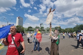 Румъния - протест - учители