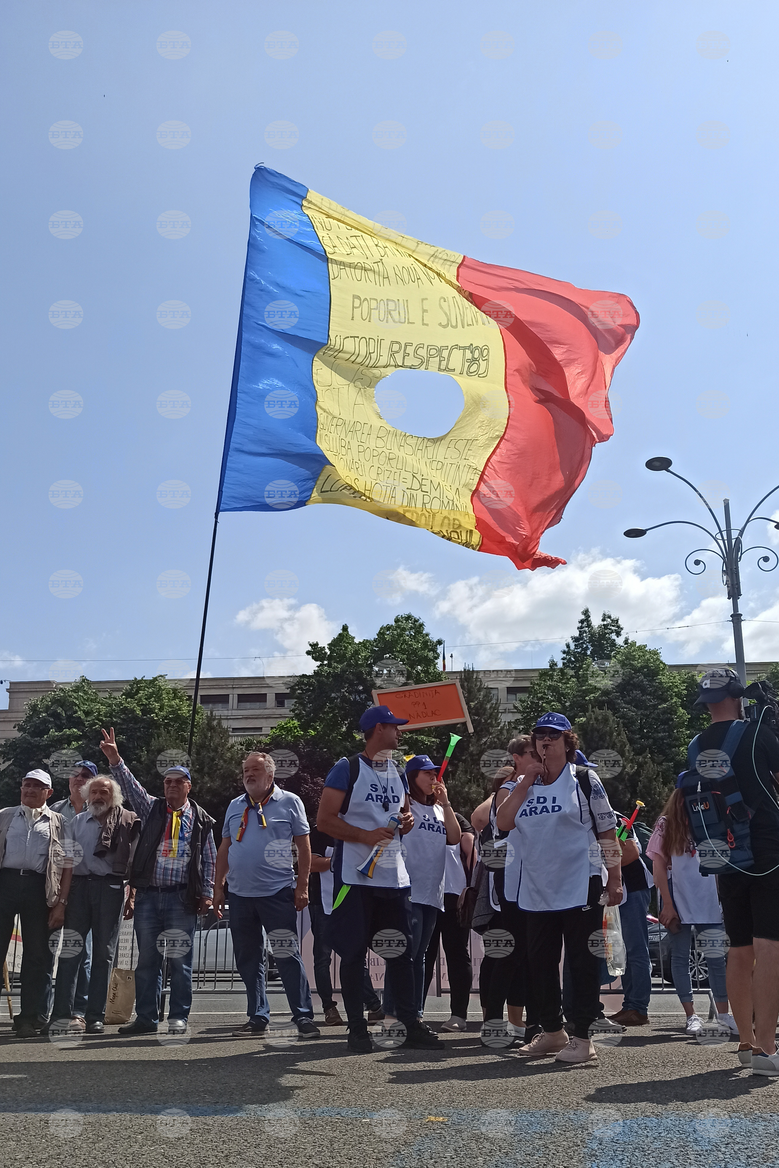 Румъния - протест - учители